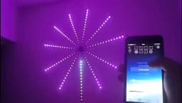 APP Smart Control IC LED RGB Firework Light 10pc*50cm+1pc 1m USB Power Music Synch 180 LED Light For Wall Christmas Decoration