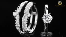 Newshe 925 Silver Bridal Set Original Wedding Rings for Women 1.8Ct Round Cut Zircon Moissanite Engagement Ring Enhancer Band