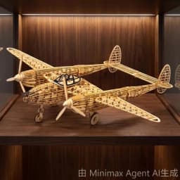 P-38 Lightning Balsa Wood Plane Model Kit 450mm Laser Cut Wooden Aircraft Static DIY Gift Display