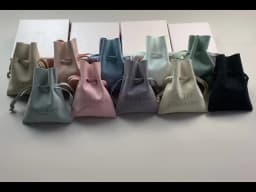 5Pack Bulk Microfiber Suede Jewelry Packaging Gift Bags Pouches Ring Earrings Wedding Travel Drawstring Organizer Small Bag
