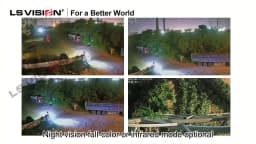 LS VISION 20MP 12X Optical Zoom Four Screens AOV 4G Solar Camera Outdoor 4-Lens 24/7 Video Recording Auto Tracking CCTV Cameras