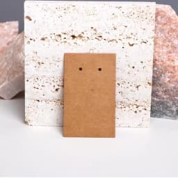 50PCS 6.5x4cm 2 Holes Blank Vertical Display Cards For Stud Earrings Drop Jewelry Cardboard Small Businesses Packaging Supplies