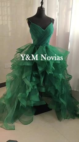New Short Front Long Back Gothic White Wedding Dresses Spaghetti Straps Deep V Neck High-low Bridal Gowns Vestido Custom Color