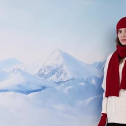 Winter Outdoor Warm Ear Protection Head Cap. European Style, Simple and Versatile. Knitted Wool Hat, Gloves and Scarf Set.
