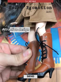 Tilda 2.5cm Mini Doll Boots for Blythe Dolls Toy,Cute High Heel Shoes for Azone Obitsu Licca Accessory for OB22 Toy Dolls Gift