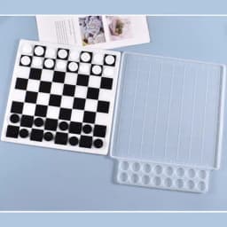 Crystal Epoxy Resin Mold Board Game International Chess Casting Silicone Mould DIY Crafts Making Tool