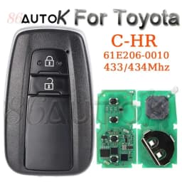Auto Remote Key for Toyota C-HR CHR Car Remote Control Key 433/434Mhz CHR Board 61E206-0010 MDL BR2EX Smart Key 2 Buttons