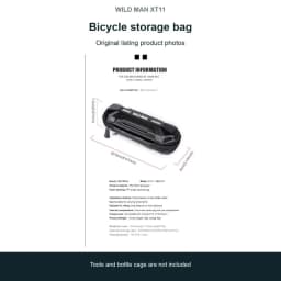 WILD MAN XT11 Bicycle Bottle Cage Tool Case PU EVA Hard Shell Zipper Mesh Storage Pouch Cycling Repair Organizer Case Only