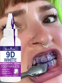 2PCS Whitening Toothpaste for Deep Cleaning & Brighter Smile, Purple Remineralizing Hydroxyapatite Toothpaste, European Formula with Minty Fresh Breath, Gentle on Gums, Travel-Size 60g*2, Ideal Oral Hygiene Gift for Women & Men, Local Warehouses