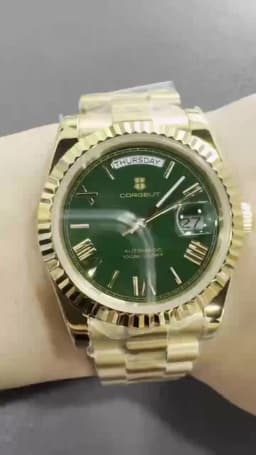 Corgeut Automatic Mechanical Men's Watch - 39/36mm Japanese Movement Sapphire Date (with Magnifier) - Men's Watch Custom Logo