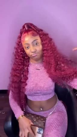 200% 13x4 Curly 99J Burgundy Lace Front Drawstring Glueless Wig Wine Red 30 36Inch Deep Water Wave Lace Frontal Human Hair Wigs