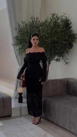 LGRQ 2026 Slash Collar Spring And Autumn Flare Sleeves Slim High Waist Women's Sexy Bodycon Off-Shoulder Lace Evening Dress