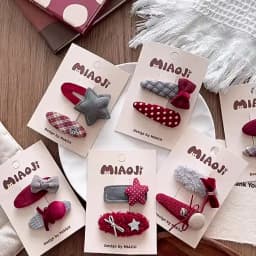 2025 New Year Cute Red Bow Hairpins Children Girls Kid Hair Clips Pin Barrettes Accessories Hairclip Headdress Headwear Ornament