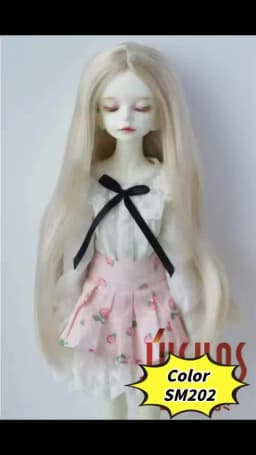 JD016 9-10inch 23-25cm 10-11inch BJD Wigs Long Parting Straight Doll Hair  Soft Synthetic Mohair Blythes Accessories