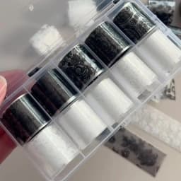 10 Rolls 4x50CM Black White Lace Transfer Nail Sticker Sexy Flower Lace Nail Art Transfer Foils Paper for DIY Manicure Decals*@#
