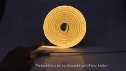 1M/2M/3M/4M/5M 1-Roll Dimmable Cob Neon Light, Low Voltage 5V USB Powered, Touch Sensor Switch, Touch Switch with Adjustable Light Brightness, White Light/Warm Light/Neutral Light, for Space-Themed Decor, Cabinet Tv Ceiling Lighting, Live Streaming Fill Light, Mirror Fill Light, Etc
