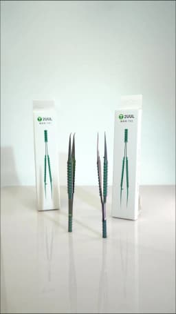 2UUL Titanium Alloy Tweezers BGA IC Chip Flying Wire Repair Forceps Motherboard Precise Electronics Green Tweezers