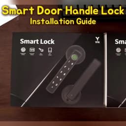 YFK Smart Life Door Lock 4 in 1 Fingerprint Lock Bluetooth Tuya APP Remote Unlock Anti-peep Password Temporary Passcode Quiet Mode Durable Electronic Lock for Home Bedroom Office Hotel Interior Door