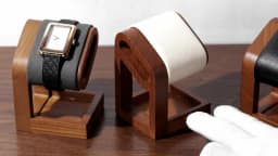 WoodTen Solid Wood Watches Display Stands Base Watch Necklace Bracelet Organizer Rack Bangle Scrunchie Headband Showcase Stands