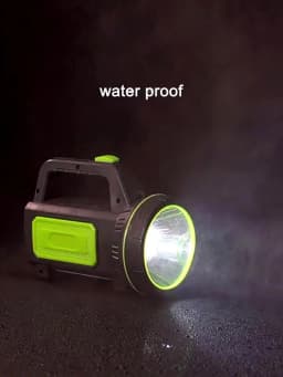 Portable Hand Lamp Rechargeable LED Strong Searchlight Flashlight 2 Lighting Modes Emergency Hiking Camping Energe Saving Torch