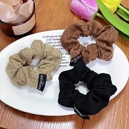 Vintage Knitting Pattern Large Intestine Scrunchie For Women Girls Sweet Hair Band Hair Tie Rubber Band Fashion Hair Accessories