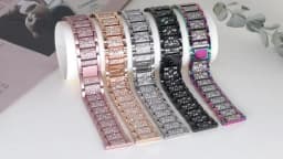 20mm 22mm Band for Samsung Galaxy Watch 4/5 44mm 40mm/6 Classic/5 pro 45mm 47mm Diamond bracelet correa Huawei GT 2/2e/3/4 strap
