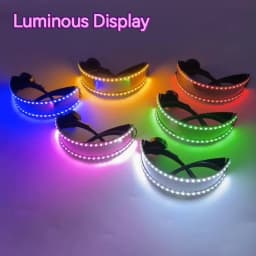 High Quality Luminous Glasses Cyberpunk Glowing Glasses Cool Glasses Glow in the Dark for Bar Night Club Dance Show Props