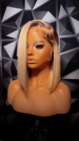 Ash Blonde Ombre Lace Front Wig Honey Blonde 13x6 HD Transparent Lace Frontal Wig Colored Human Hair Bob Wigs With Dark Root
