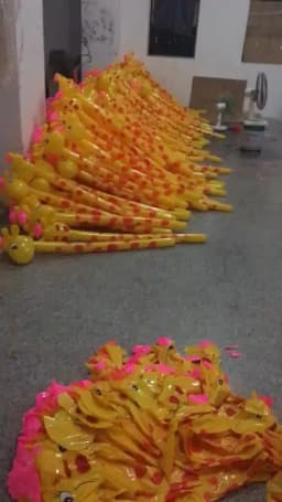 PVC Animal Head Long Stick Children Inflatable Giraffe Elephant Rabbit Frog Inflatable Stick Animal Stick