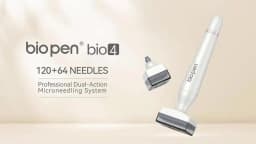 New Bio Pen 4 Adjustable Microneedling 0.25mm with 120pin and 64pin Needles Derma Stamp Face Body Care Hair Beard