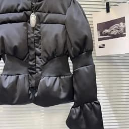 DEAT 2024 Winter New Items Fashion Women's Thread Waist Design Warm Jacket Casual Solid Color Zipper Cotton Padded Coat 11A01161
