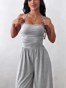 Spring Fall 2025 New Arrival Women's Jumpsuit Solid Color Double-Strap Relaxed-Fit Casual Pants Y2k Clothing