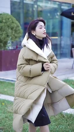 Janveny Fluffy White Duck Down Jacket Women Winter Thickness Warm Long Puffer Coat Hooded Female Fashion Fake Two-piece Parkas