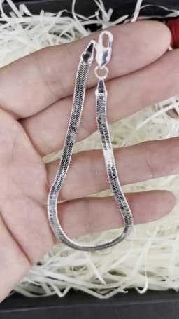 Ins Style 925 Sterling Silver Bracelet 4mm20cm Blade Snake Bone Bracelet For Men & Women Jewelry Gifts