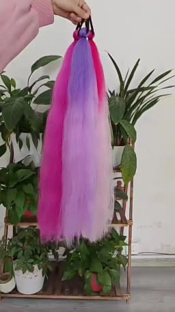 Synthetic Colorful Ponytail Extension 1Pcs Long Straight DIY Braided Pony Tail Hairpiece with Rubber Band Women Hair Accessories
