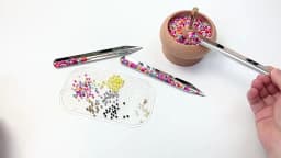 Beading Spoon and Washable Silicone Non-Slip Cushion Bead Picker and Slip-Resistant Mat for Storage Organization 2Piece