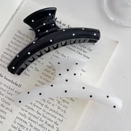 2Pcs/set Vintage Blue Polka Dot Red Bow Hair Clip Shark Claw Clamp Hairpin Barrette Korean Hair Headwear Accessory For Women