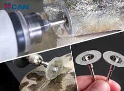 XCAN Mini Diamond Saw Blade 16-60mm Diamond Cutting Disc With Mandrel For Dremel Rotary Tools Grinding Wheel 5pcs