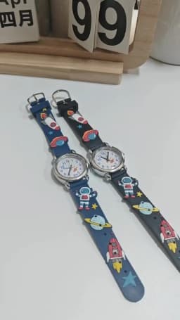 Spaceman Children Watch For 1-15 Years Old Boys Soft Silicone Cartoon Kid Wristwatch Clock