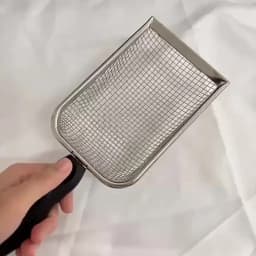Cat Litter Scoop Fine Hole Stainless Steel Small Hole Cat Poop Shovel Tool Metal Dog Scoop Cleaning Brush AntiRust Litter Shovel