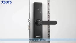 XSDTS Electronic Smart Door Lock With Biometric Fingerprint Smart Card Password Key Unlock USB Tuya APP Emergency Charge Lock