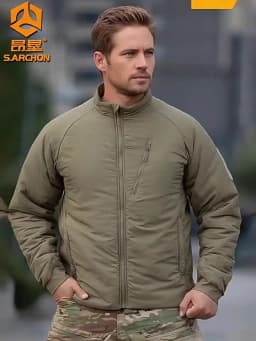 Men Autumn Winter Warm Padded Jackets Camouflage Tactical Training Work Clothes Outdoor Windproof Thermal Coat Hiking Jackets