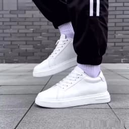 New Men's Sneakers Elevator Shoes Heightening Height Increase Insole 6-10CM High Heels Shoes Leather Sport Shoes Men Shoes