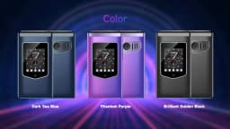 HAMTOD T8 Flip Phone 2.8 inch Inner Screen 128MB ROM+ 48MB RAM 1500mAh Battery 0.3MP Rear Camera 4G VoLTE Cellphone