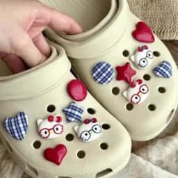 Cute Shoes Charm Kitty Set Star Shoe Buckle Heart Shoe Accessory Suitable For Clogs Slippers Decorative Gift For Girls' Parties