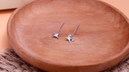 Ventfille 925 Sterling Silver Star Earring for Women Girl Simple Tassels Chain Fashion Office Jewelry Gift Dropshipping