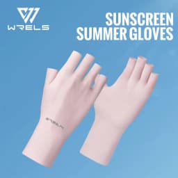 WRELS Half Finger Sunscreen Gloves Casual Elastic Nail Art Anti-UV Protection Gloves Woman Breathable Elastic Driving Gloves