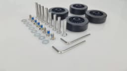 4Pcs Black Luggage Wheel Replacement with Screw Travel Suitcase Wheel Replacement Suitcase Parts 50mm Axles Caster Repair