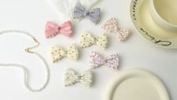 RAINBOW BOWS 2/6pcs Floral Print Hair Bow Clips for Girls Lace Side Pastoral Cotton Hairpin Barrettes Headwear Hair Accessories