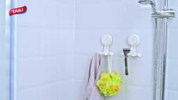 TAILI Shower Razor Hooks for Bathroom Kitchen Shower Hooks Suction Cup Hook Powerful Vacuum Suction Hooks Removable and Reusable